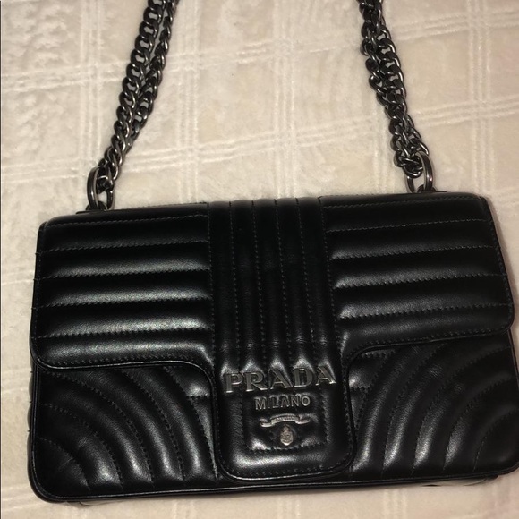 prada diagramme medium leather bag